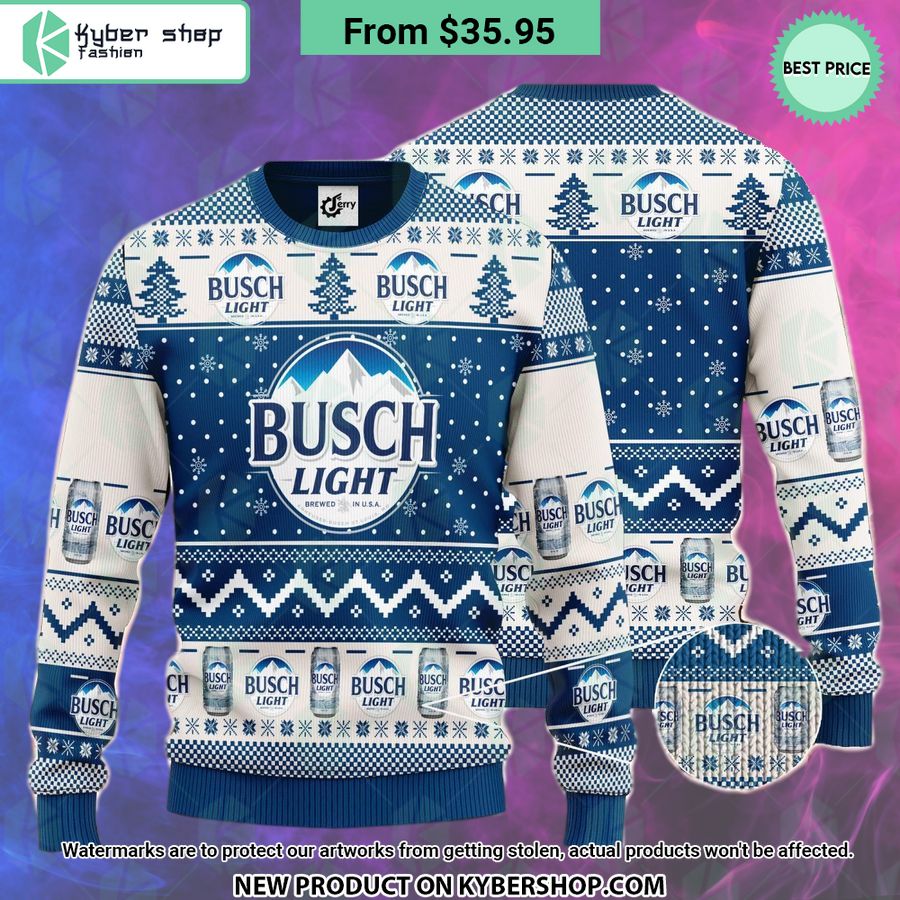 Busch Light Ugly Christmas Sweater Word1