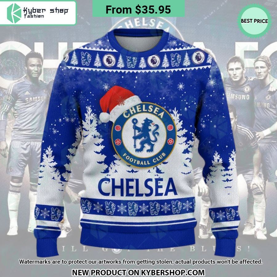 Chelsea Fc Christmas Sweater Word3