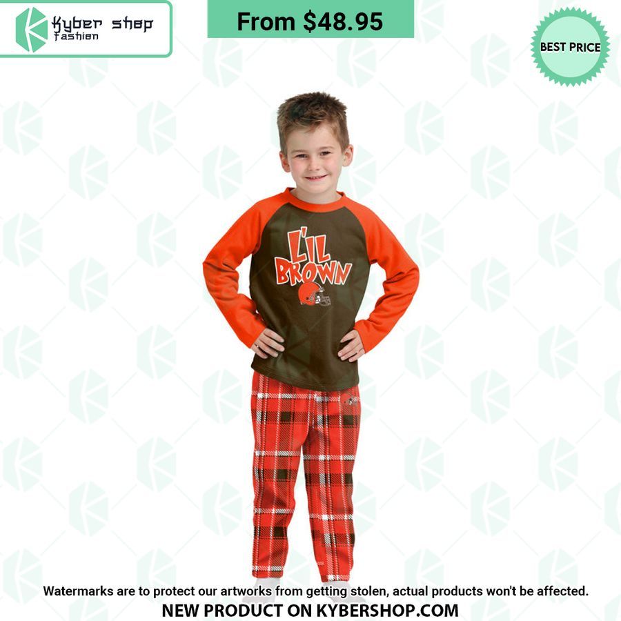Cleveland Browns NFL Plaid Family Holiday Pajamas Set 3 Cleveland Browns NFL Plaid Family Holiday Pajamas Set word3