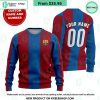 FC Barcelona Home Jersey CUSTOM Ugly Sweater word3