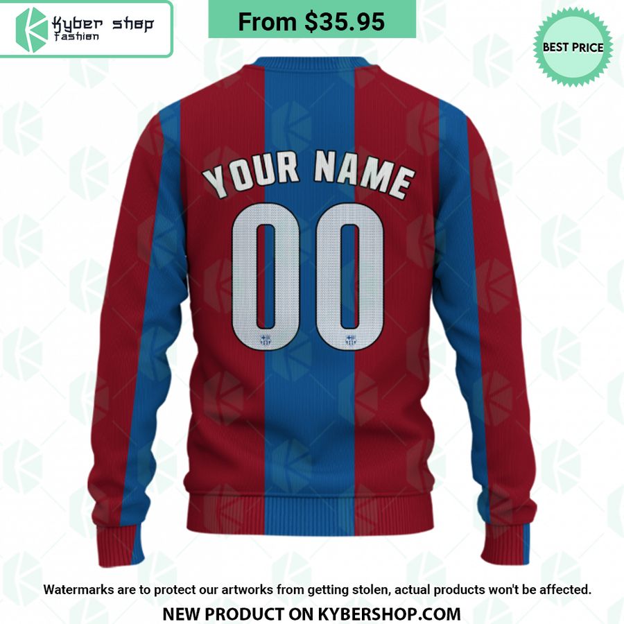 FC Barcelona Home Jersey CUSTOM Ugly Sweater 3 FC Barcelona Home Jersey CUSTOM Ugly Sweater word2