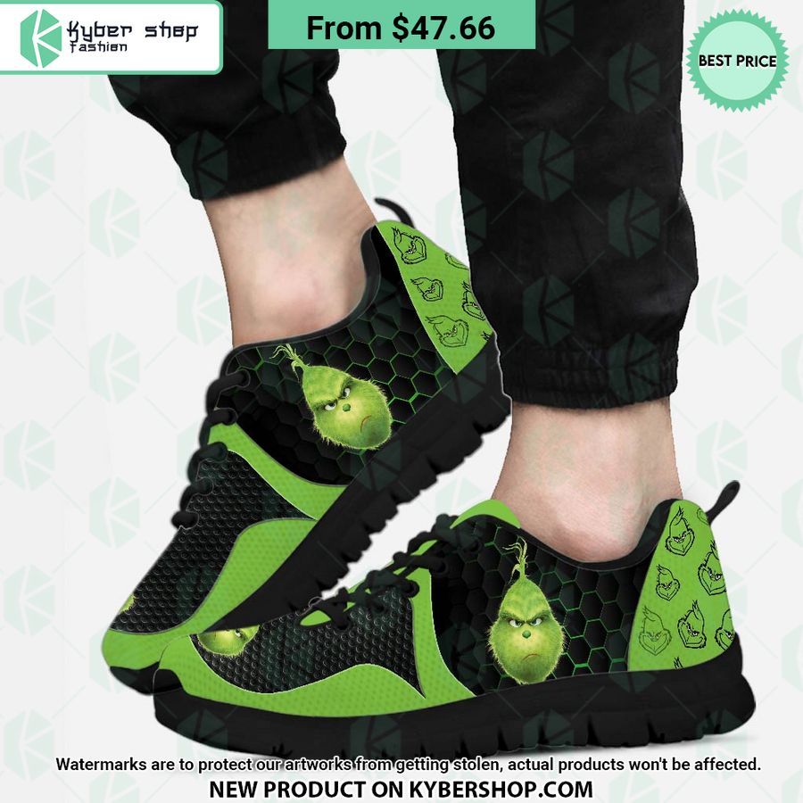 Grinch Christmas Sneaker Shoes Word1