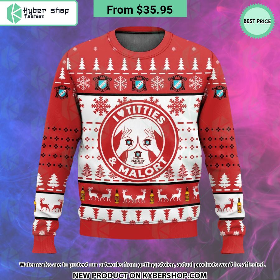 I Love Tities and Malort Sweater 5 I Love Tities and Malort Sweater word1