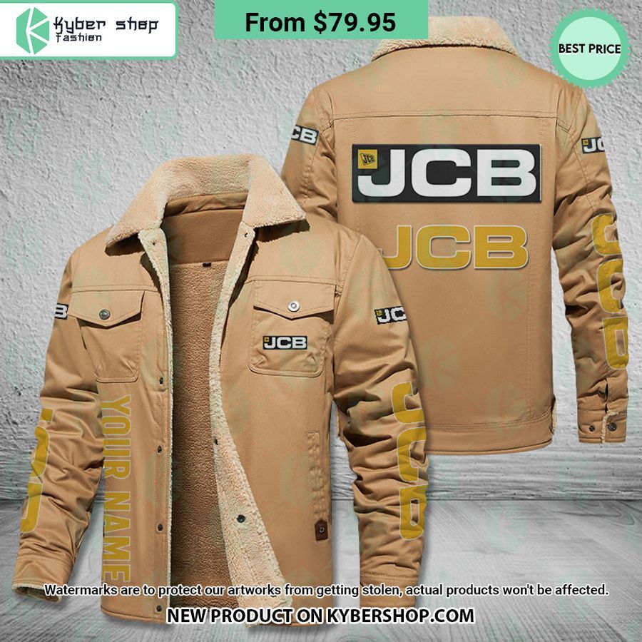 Jcb Fleece Leather Jacket Word3