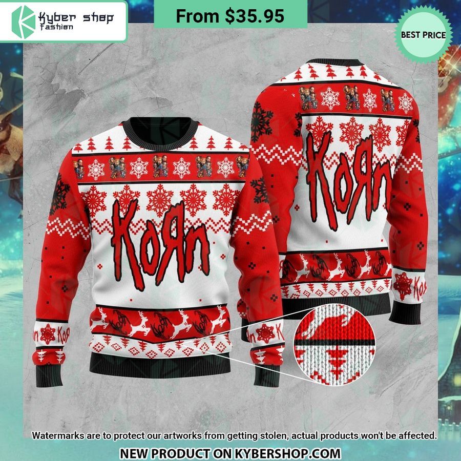Korn Ugly Christmas Sweater Word3