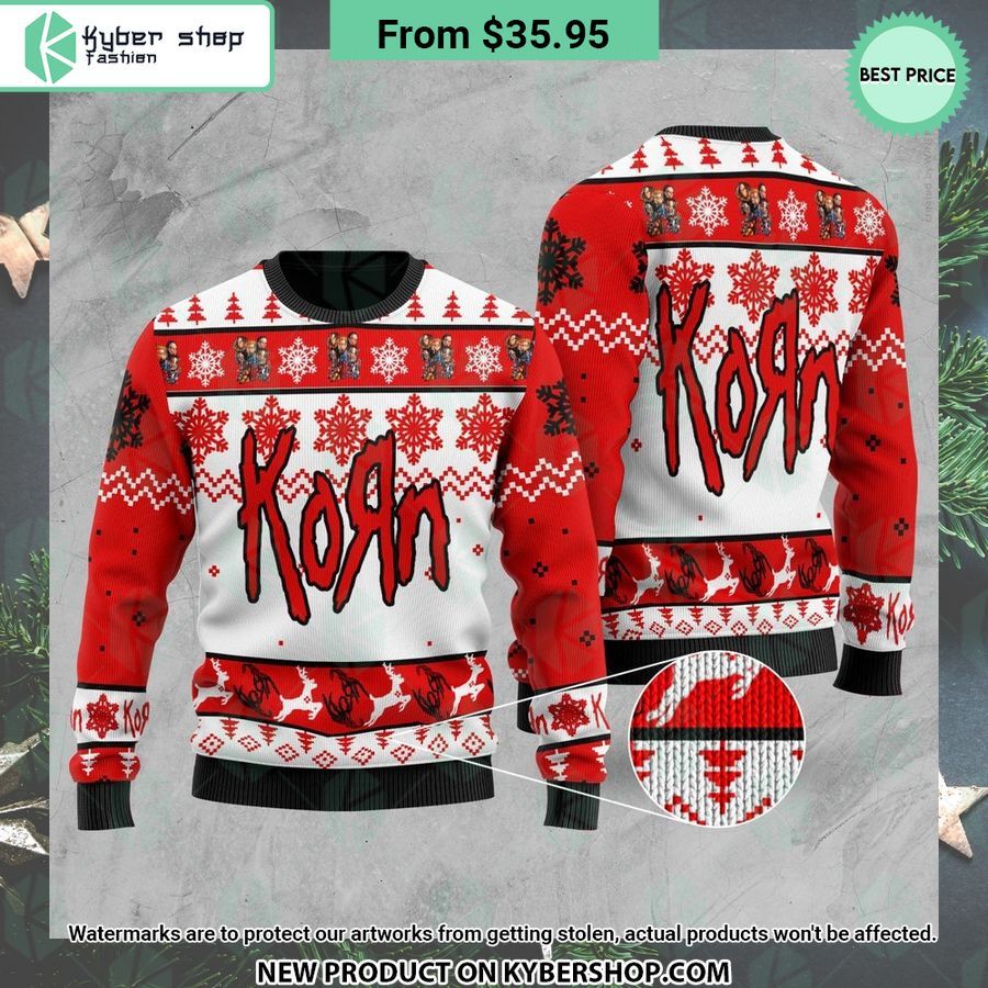 Korn Ugly Christmas Sweater Word3