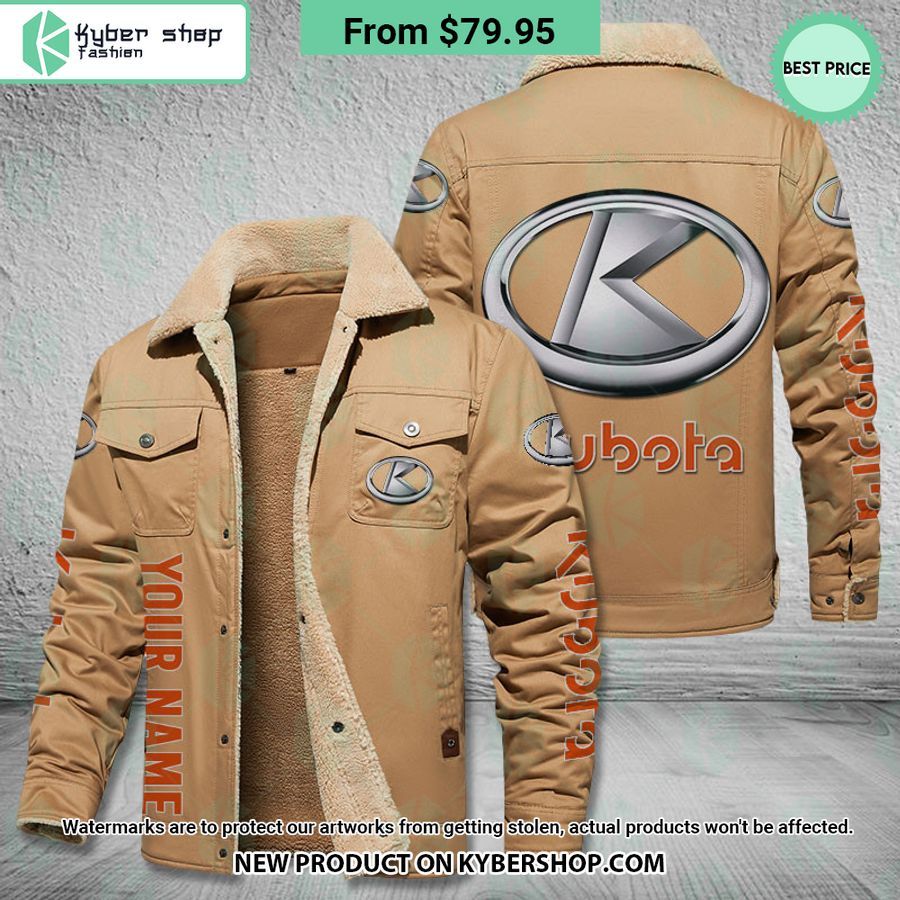 Kubota Fleece Leather Jacket Word3