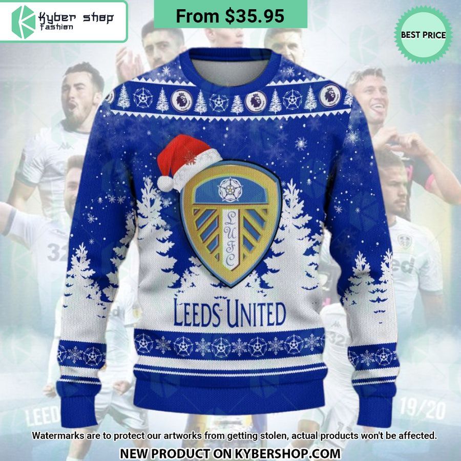 Leeds United Fc Christmas Sweater Word3