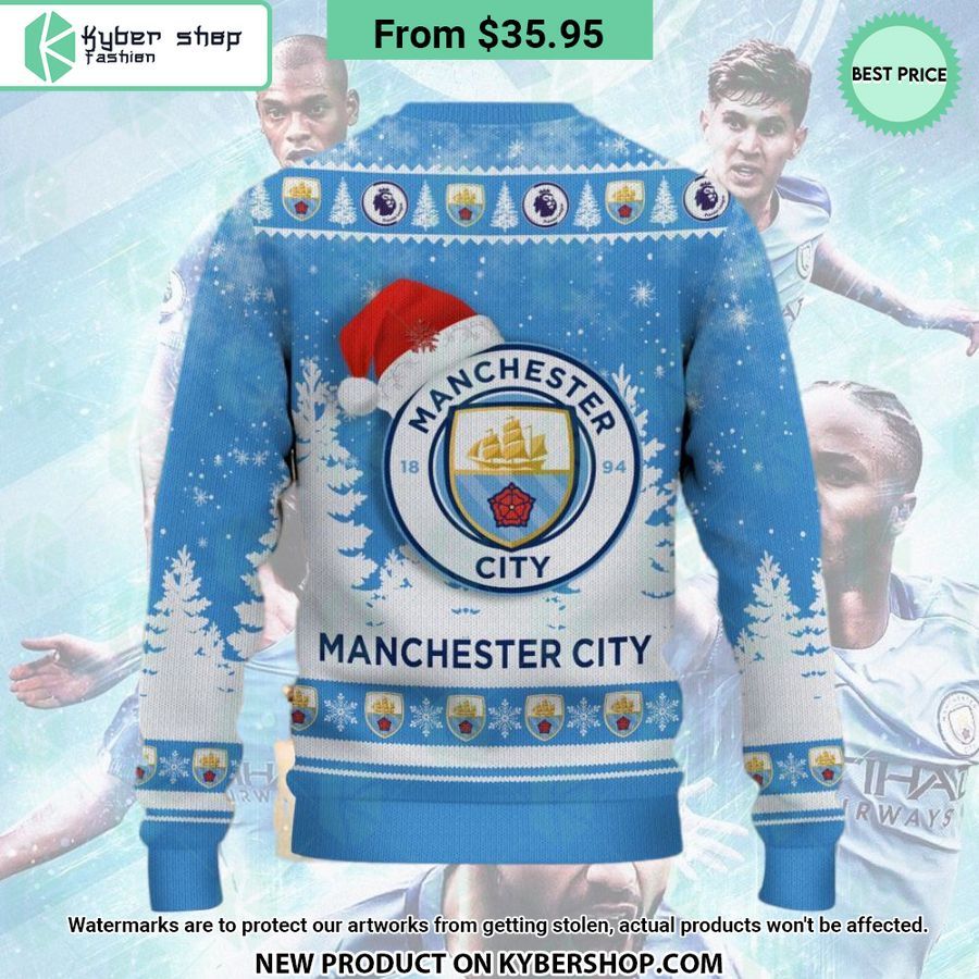 Manchester City Fc Christmas Sweater Word2