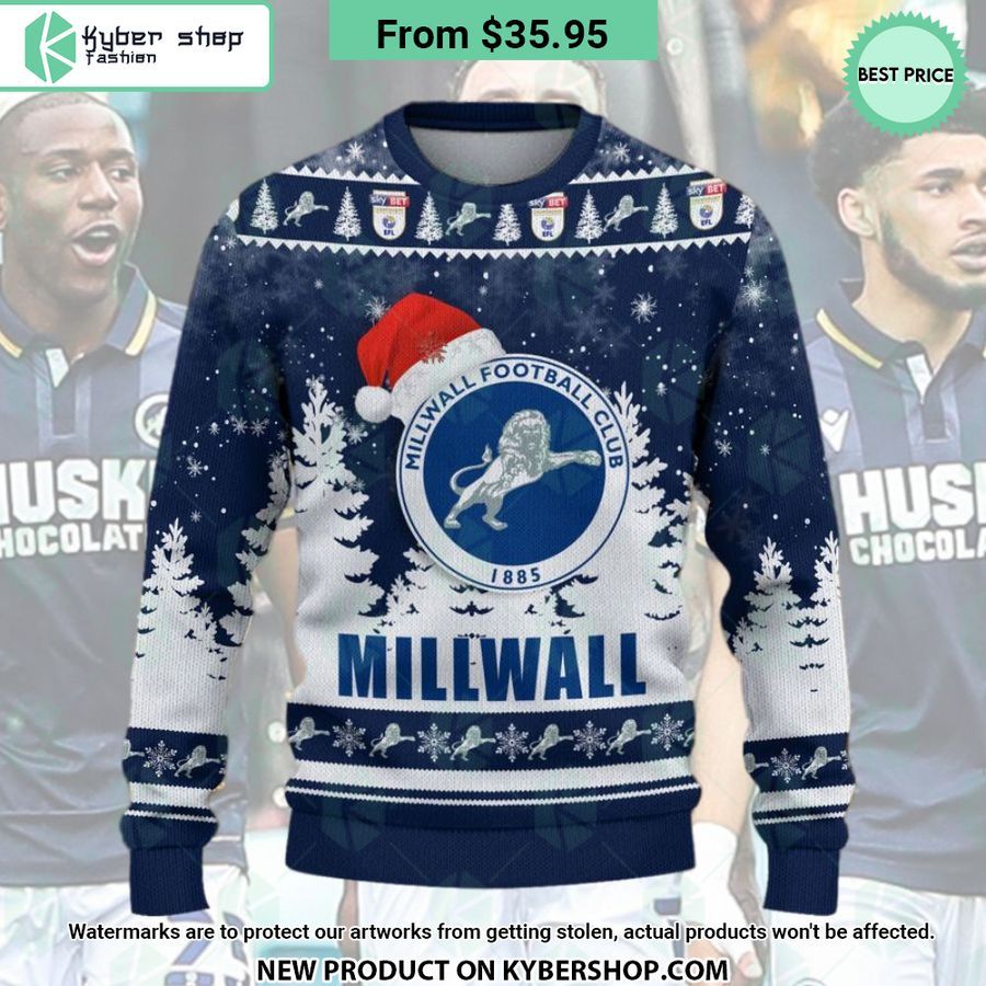 Millwall Fc Christmas Sweater Word3