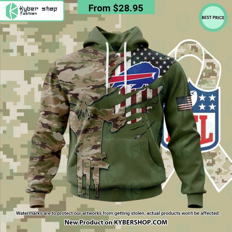 Personalized Buffalo Bills Veterans Day Camo Design Hoodie Word2