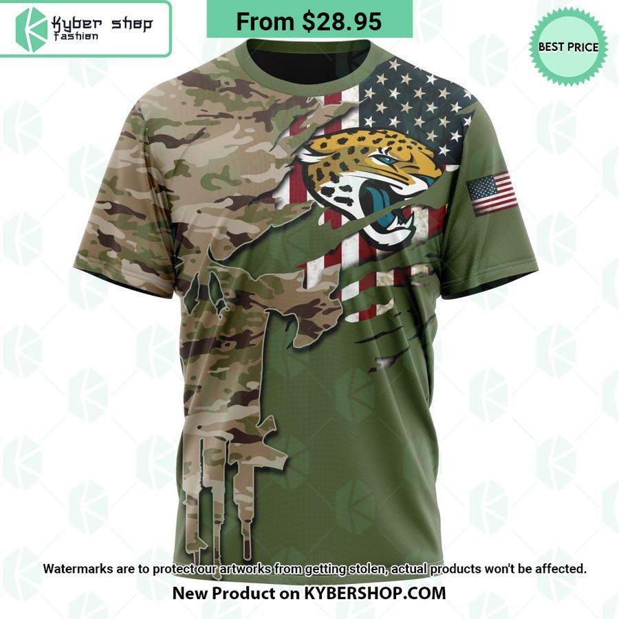 Personalized Jacksonville Jaguars Veterans Day Camo Design Hoodie Word2