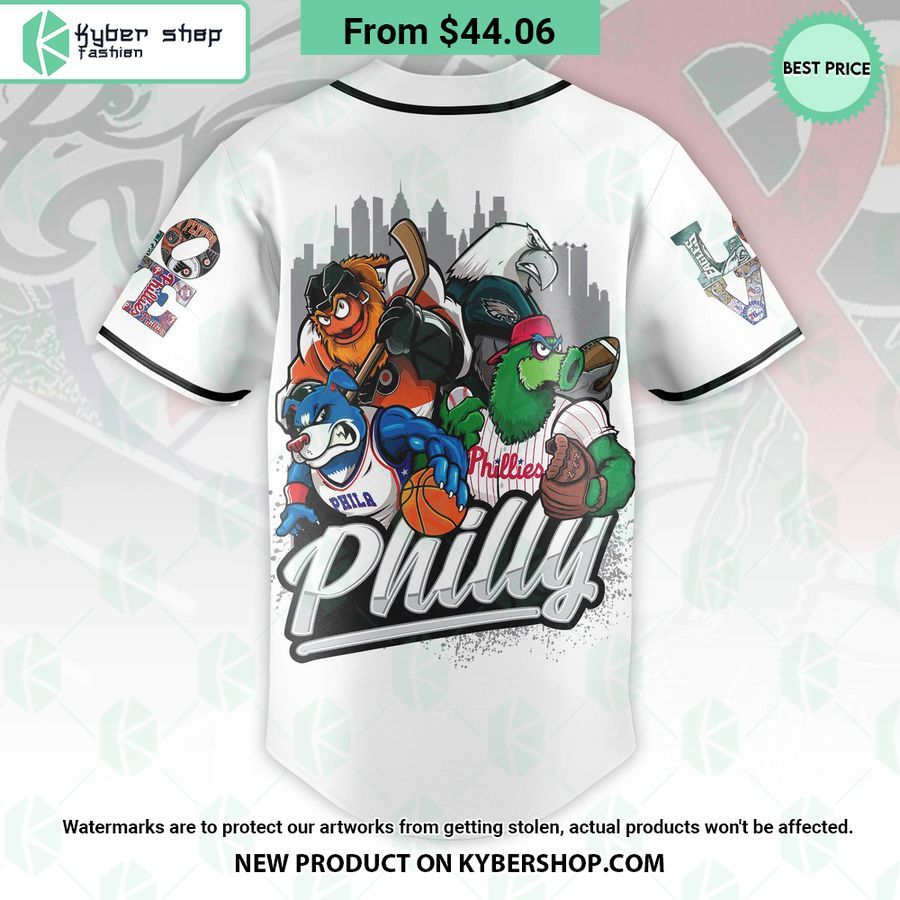 Philadelphia Eagles Philadelphia 76Ers Philadelphia Phillies Philadelphia Flyers Baseball Jersey 2 893.Jpg