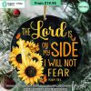 Sunflower The Lord Is On My Side I Will Not Fear Christmas Ornament word1