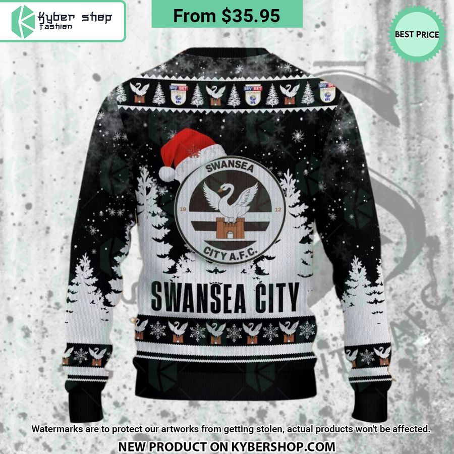 Swansea City Afc Christmas Sweater Word2