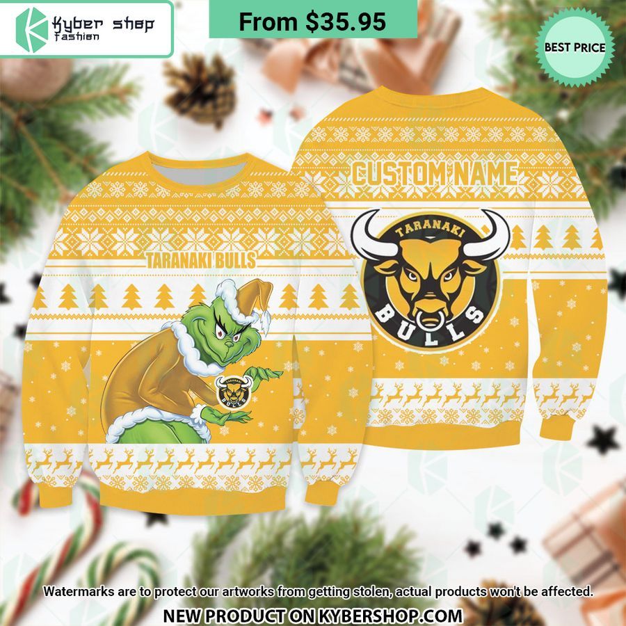 Taranaki Bulls Custom Grinch Sweater