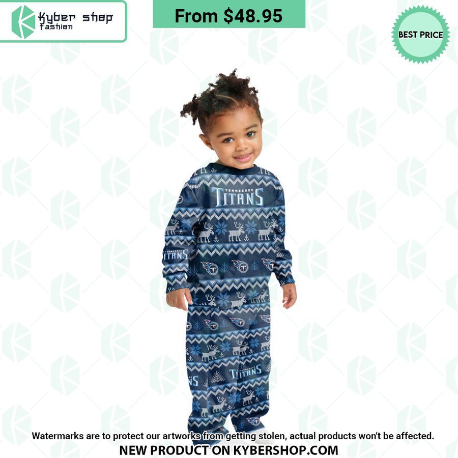 Tennessee Titans Nfl Family Holiday Pajamas Set Word3