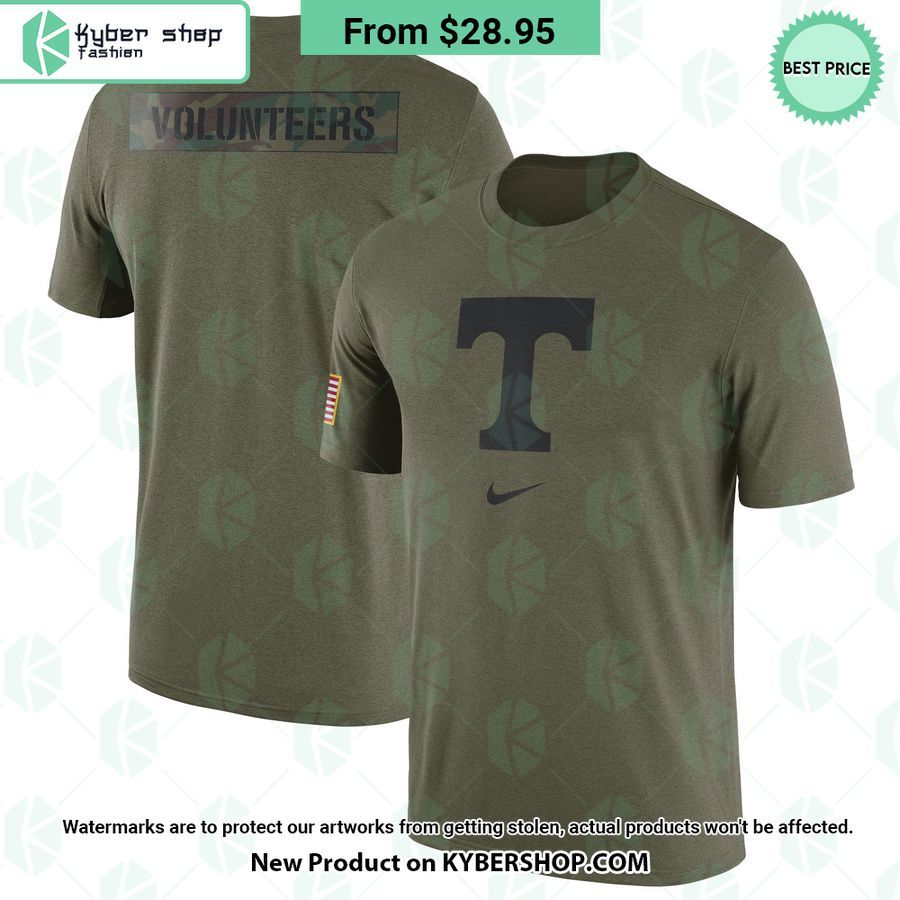 Tennessee Volunteers Military Salute To Service Veterans Shirt Word1