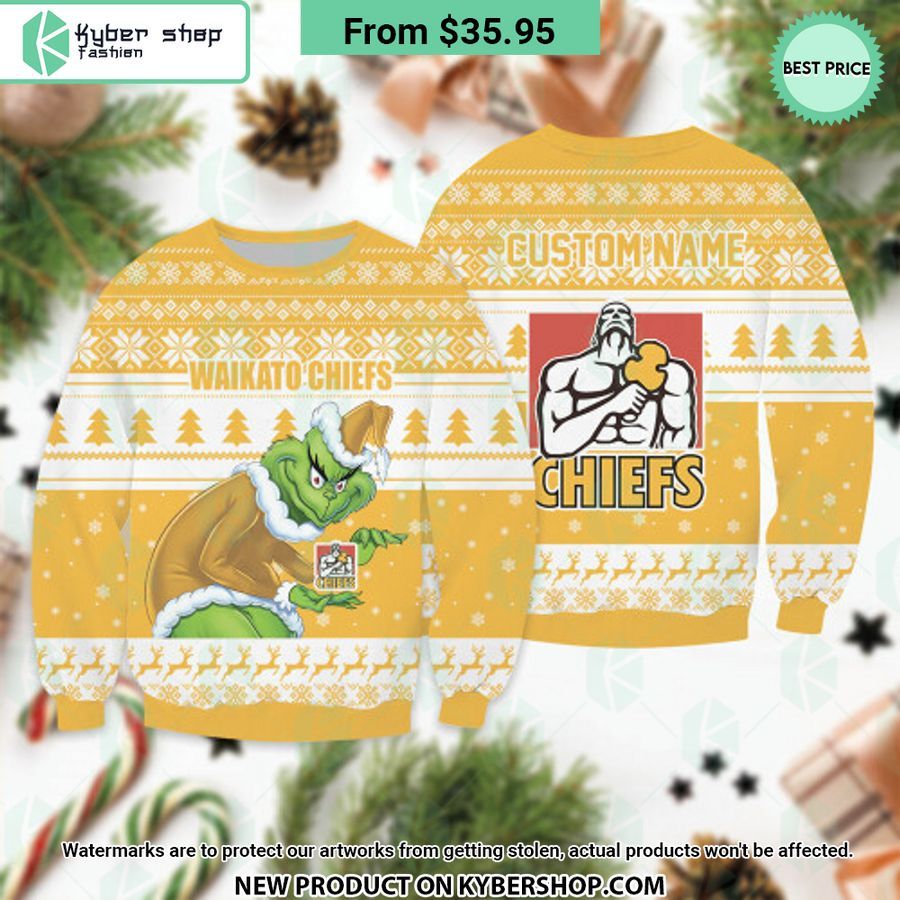 Waikato Chiefs Custom Grinch Sweater