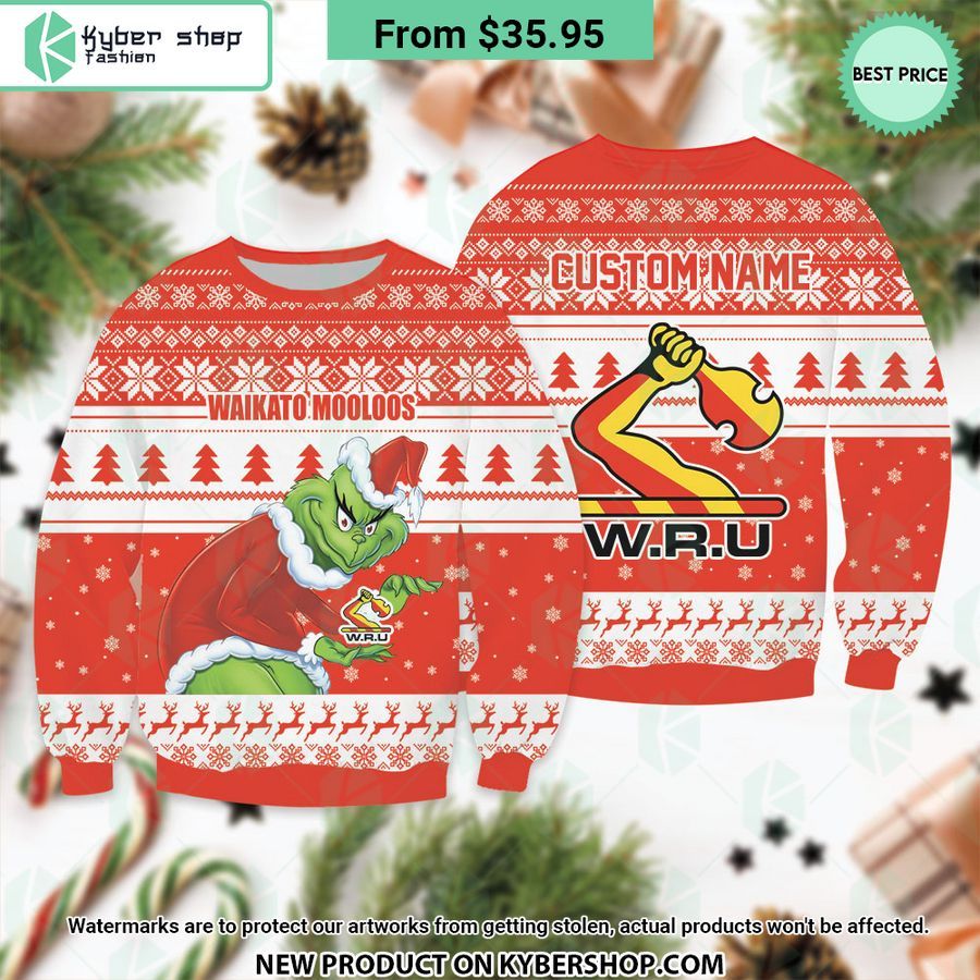 Waikato Mooloos Custom Grinch Sweater