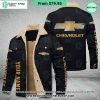Chevrolet Custom Fleece Leather Jacket Word3
