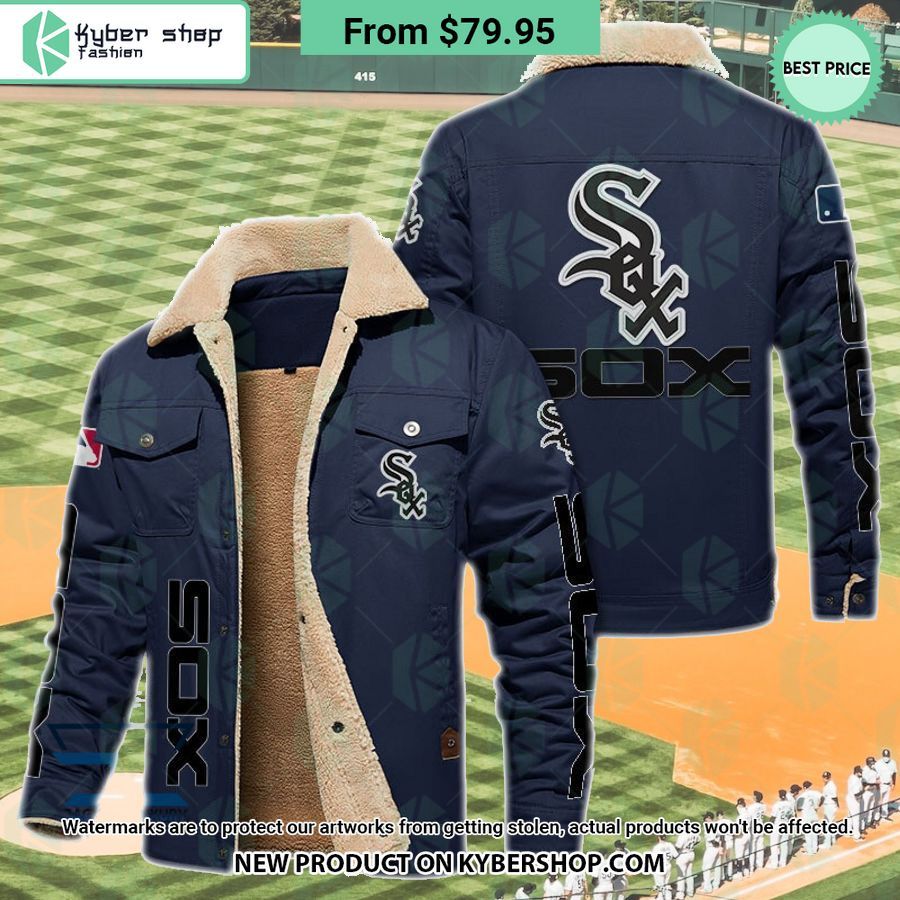 Chicago White Sox Mlb Fleece Leather Jacket Word2