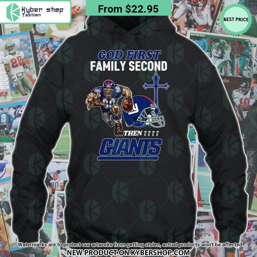 God First Family Second Then New York Giants Shirt Word3
