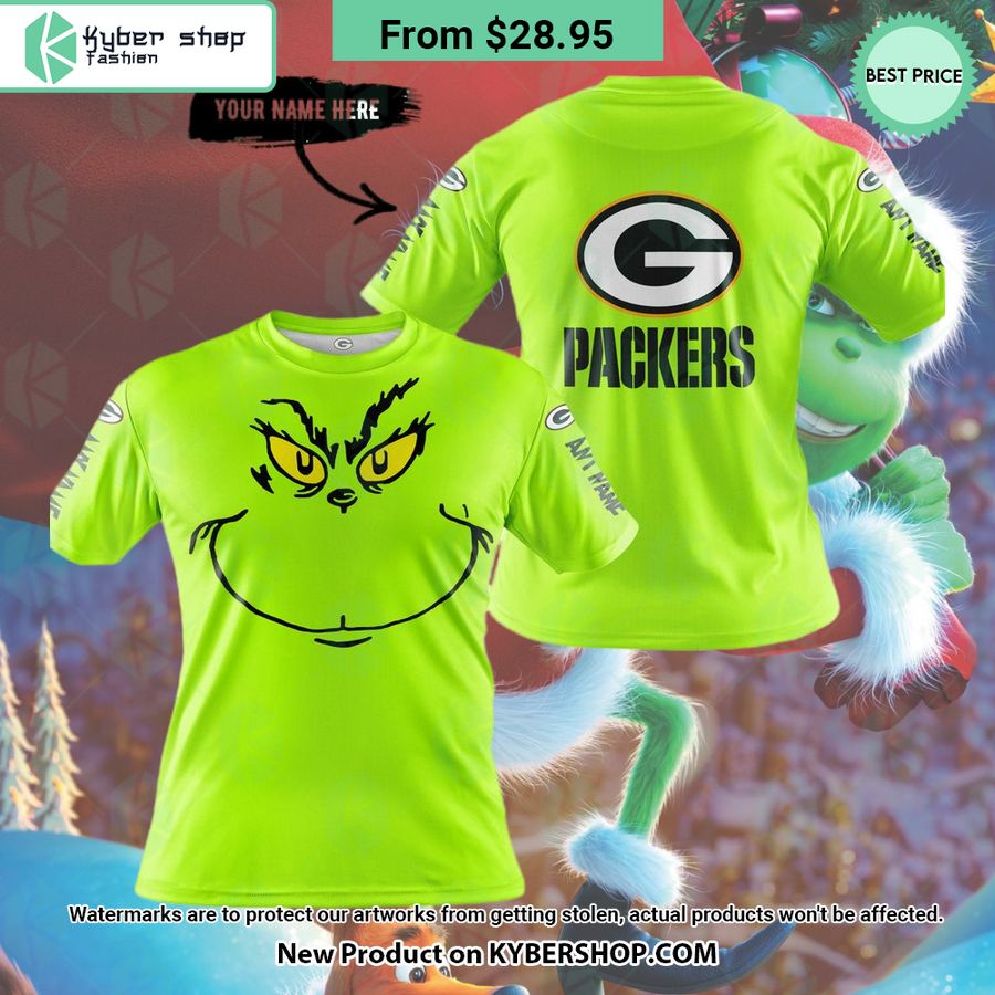 Grinch Green Bay Packers Custom Hoodie, Shirt Word2