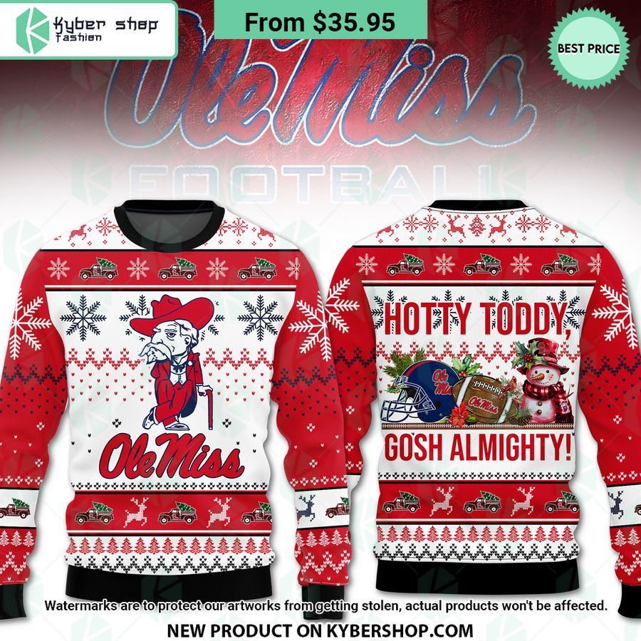 Hotty Toddy Gosh Almighty Ole Miss Rebels Sweater Word2