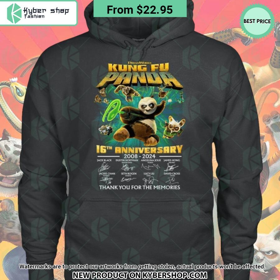 Kung Fu Panda 16Th Anniversary Thank You For The Memories Shirt Word3