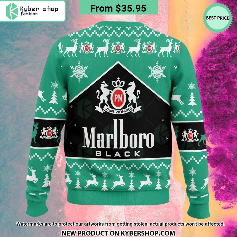 Marlboro Black Methol Christmas Sweater Word3
