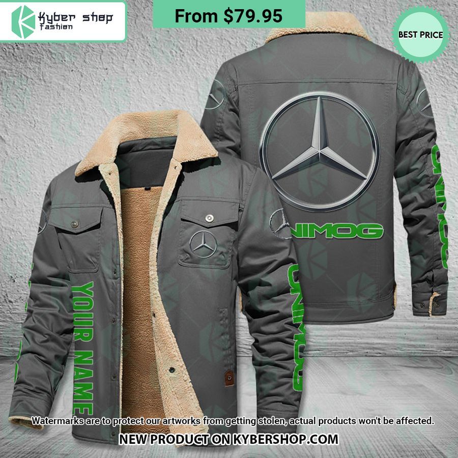 Mercedes-Benz Unimog Custom Fleece Leather Jacket Word3