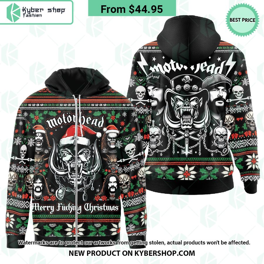 Motörhead Merry Fucking Christmas Hoodie Word1