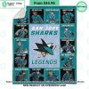 San Jose Sharks Legends Fleece Blanket Word1