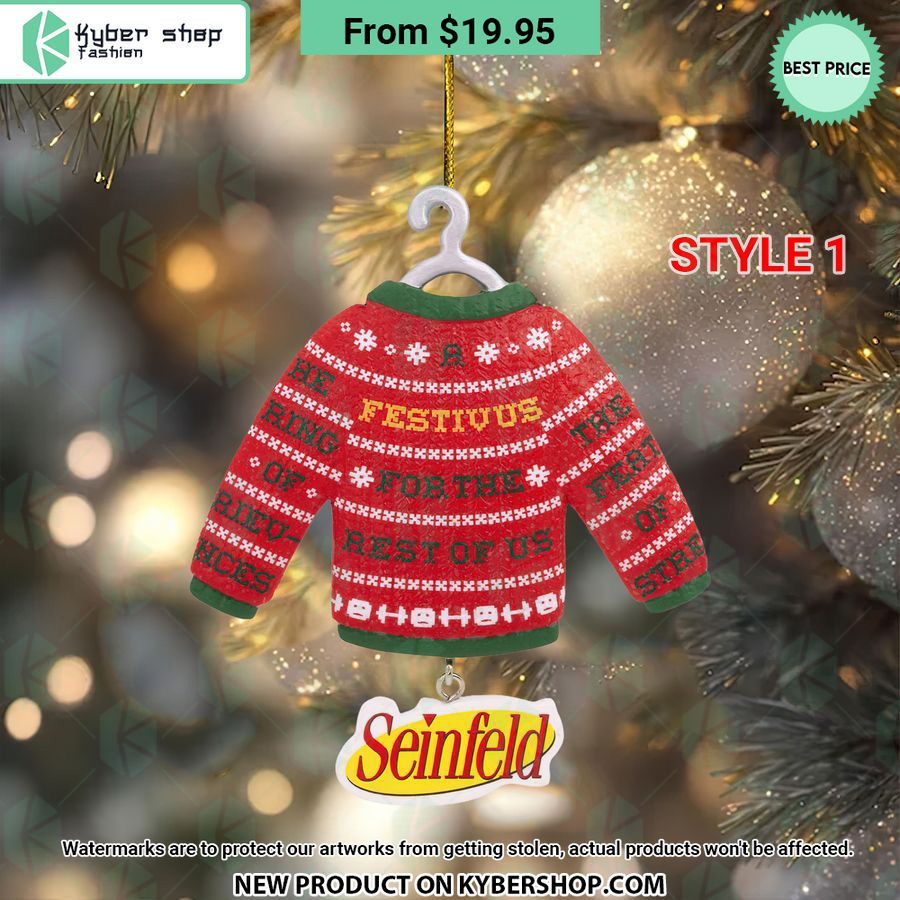 Seinfeld Tv Series Christmas Ornament Word2