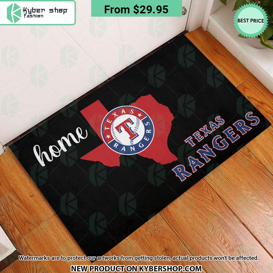 Texas Rangers Home Doormat Word3