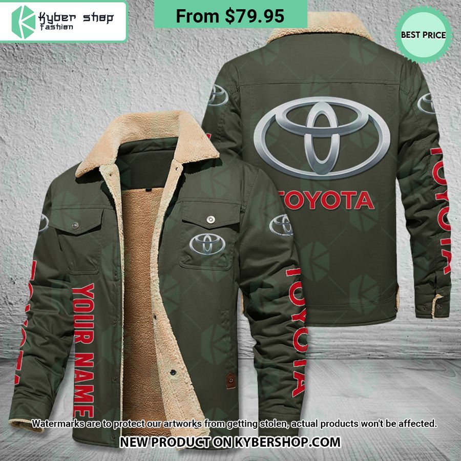 Toyota Custom Fleece Leather Jacket Word1