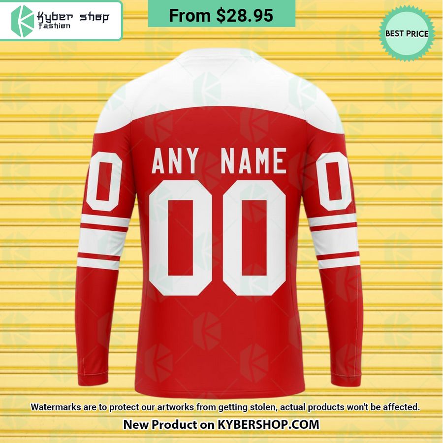 Denmark National Ice Hockey Red Hoodie, Shirt Word2