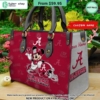 Ncaa Alabama Crimson Tide Mickey Leather Handbag Word1