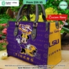 Ncaa Lsu Tigers Minnie Leather Handbag Word2