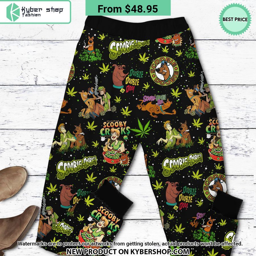 Weed Puff Puff Pass Scooby Doo Shaggy Rogers Pajamas Set Word3